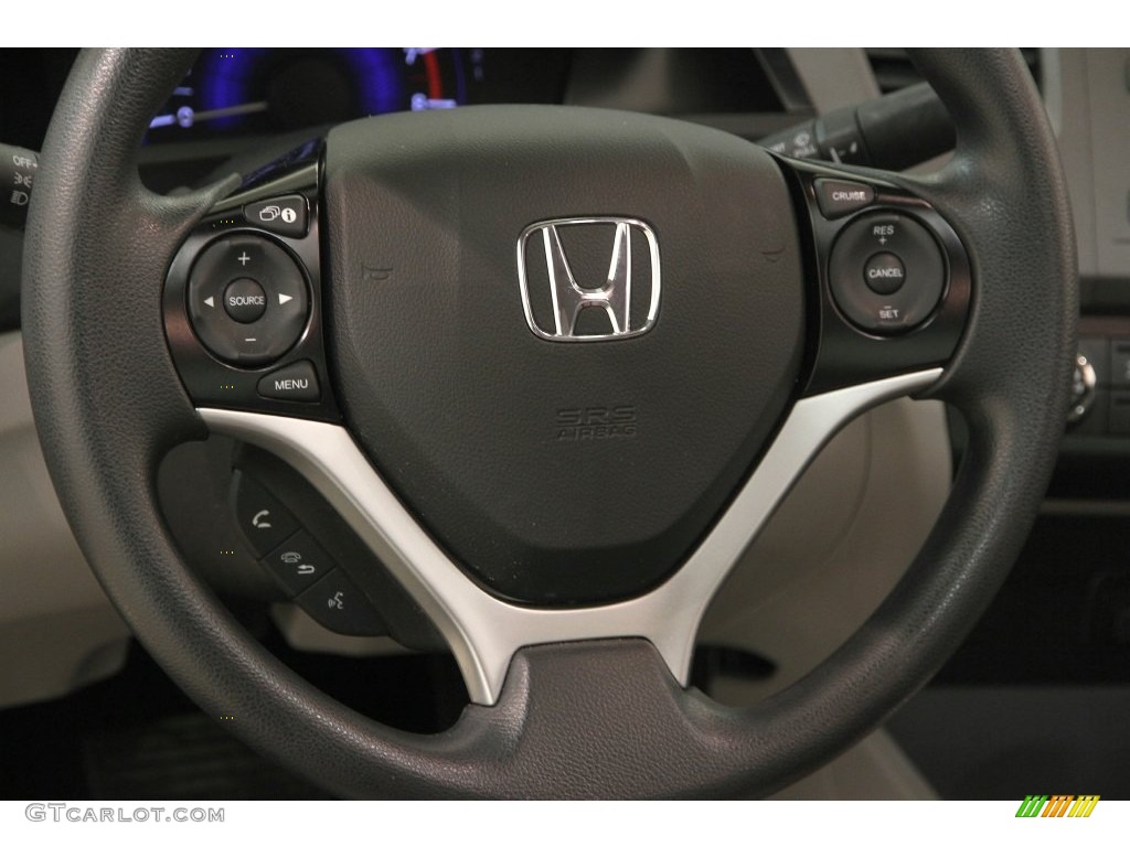 2012 Civic EX Coupe - Polished Metal Metallic / Gray photo #7