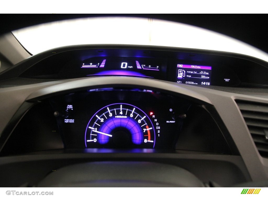 2012 Civic EX Coupe - Polished Metal Metallic / Gray photo #8