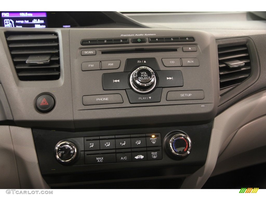 2012 Civic EX Coupe - Polished Metal Metallic / Gray photo #10