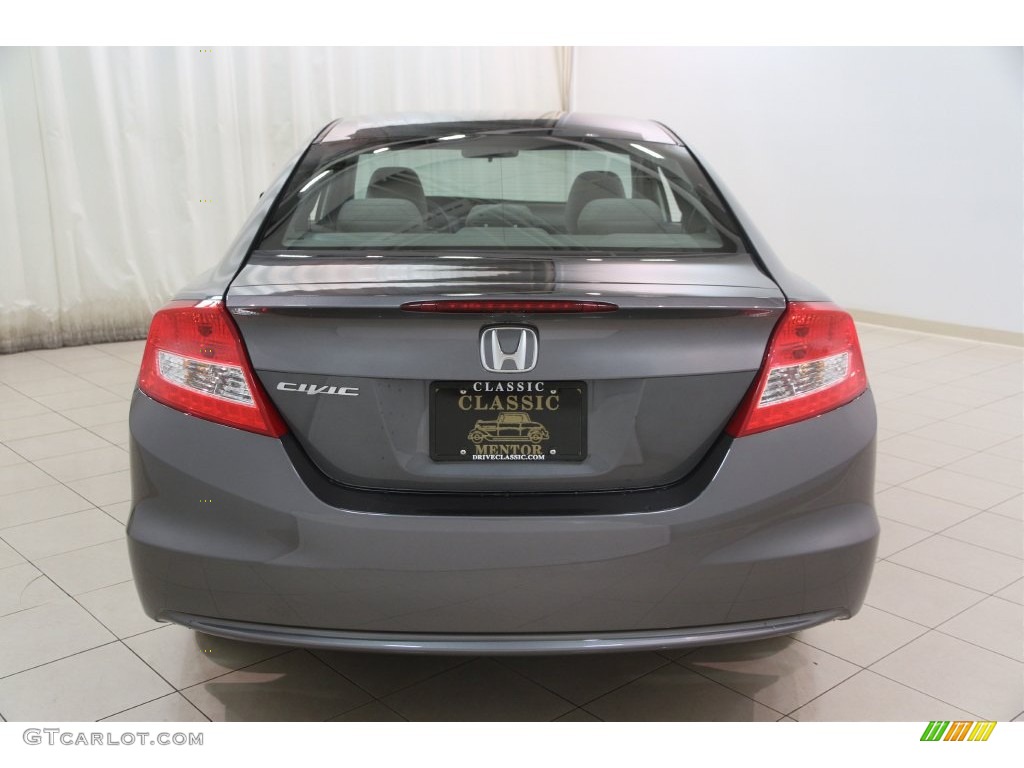 2012 Civic EX Coupe - Polished Metal Metallic / Gray photo #16