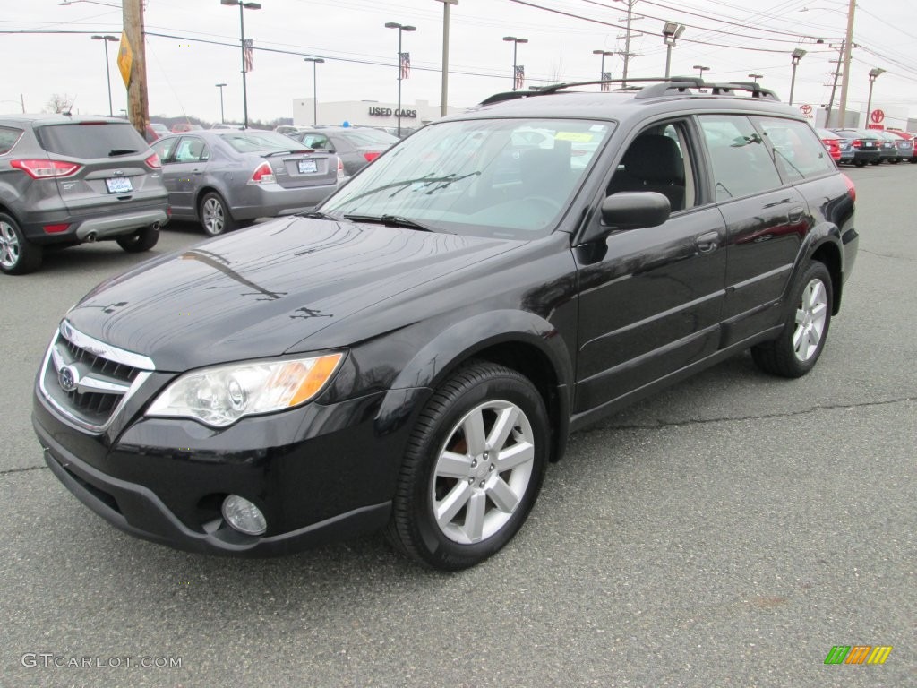 2009 Outback 2.5i Special Edition Wagon - Obsidian Black Pearl / Off Black photo #2