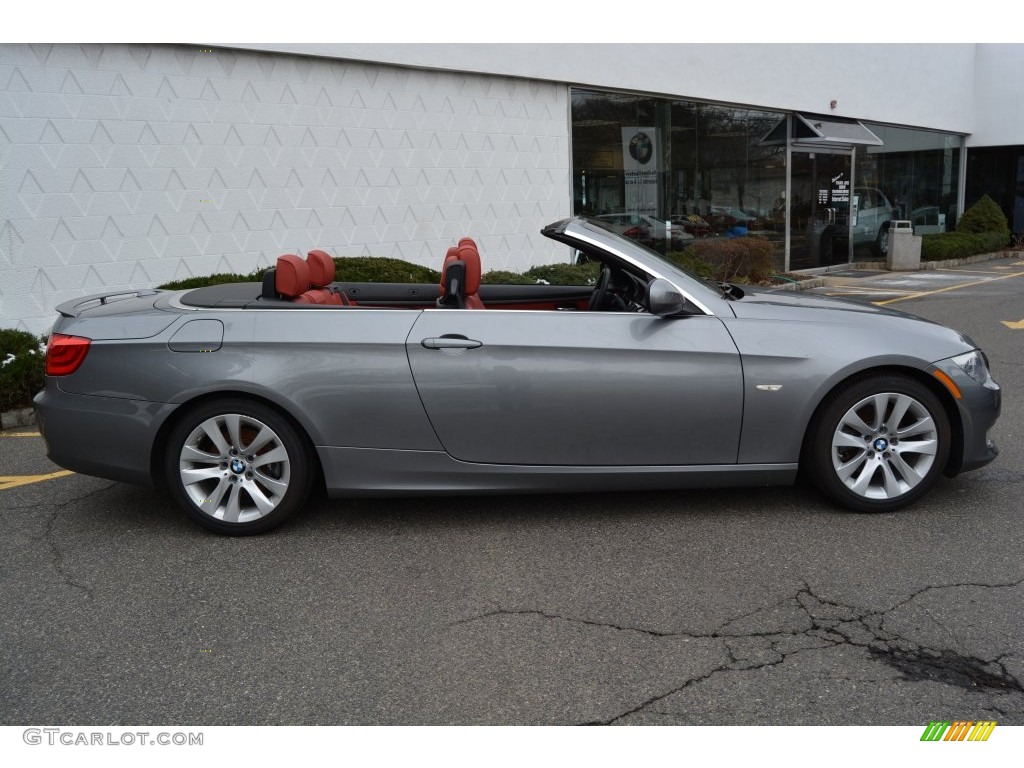 2013 3 Series 328i Convertible - Space Gray Metallic / Coral Red/Black photo #3