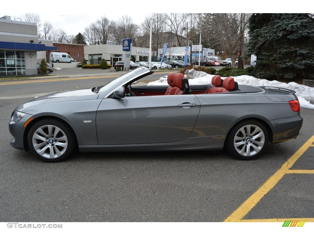 2013 3 Series 328i Convertible - Space Gray Metallic / Coral Red/Black photo #6