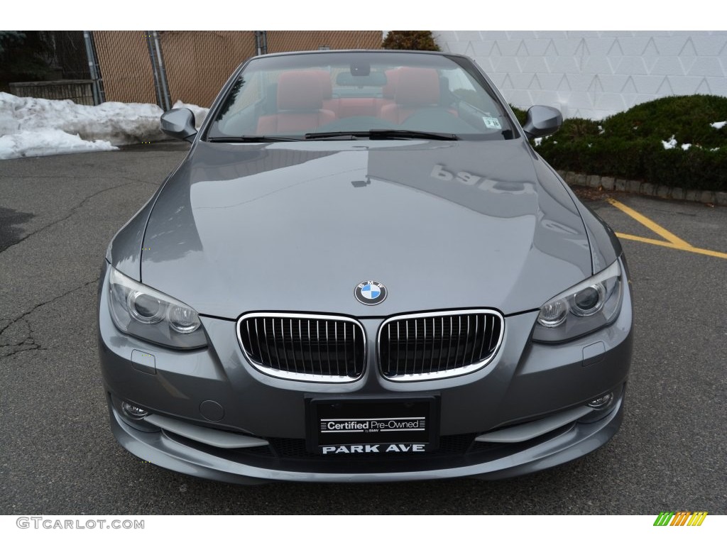 2013 3 Series 328i Convertible - Space Gray Metallic / Coral Red/Black photo #8