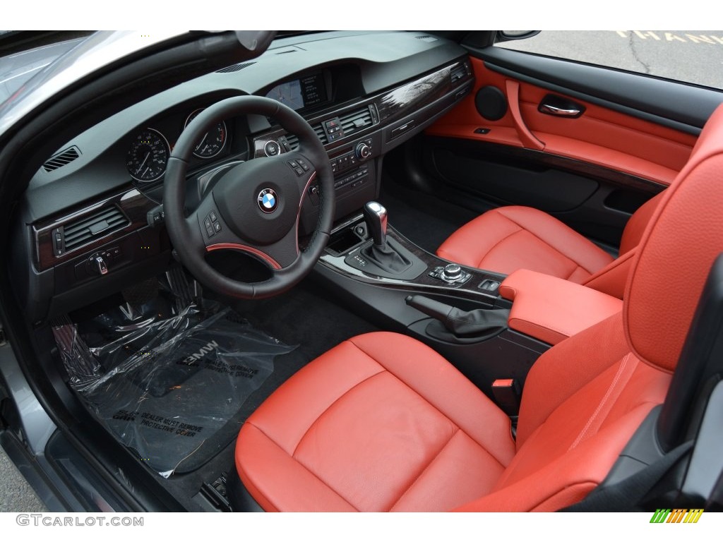 Coral Red/Black Interior 2013 BMW 3 Series 328i Convertible Photo #110665568