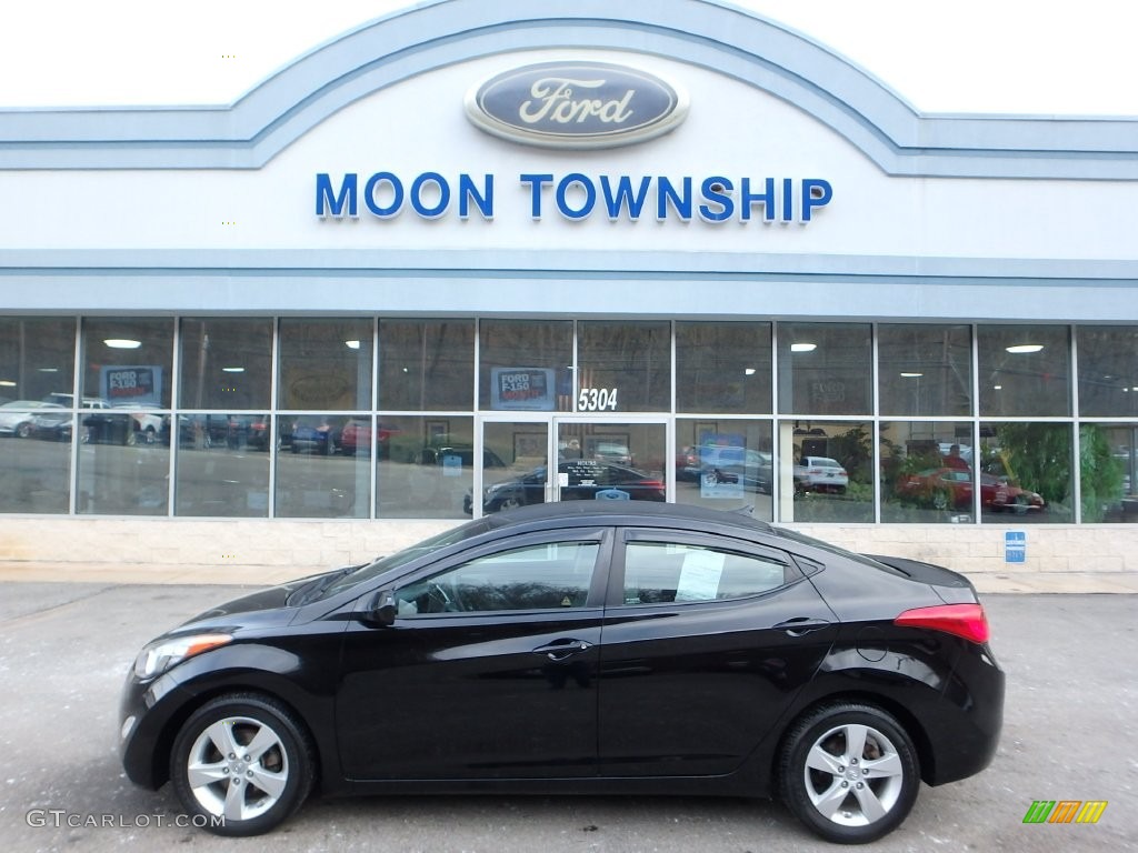 2012 Elantra GLS - Black Diamond / Gray photo #7