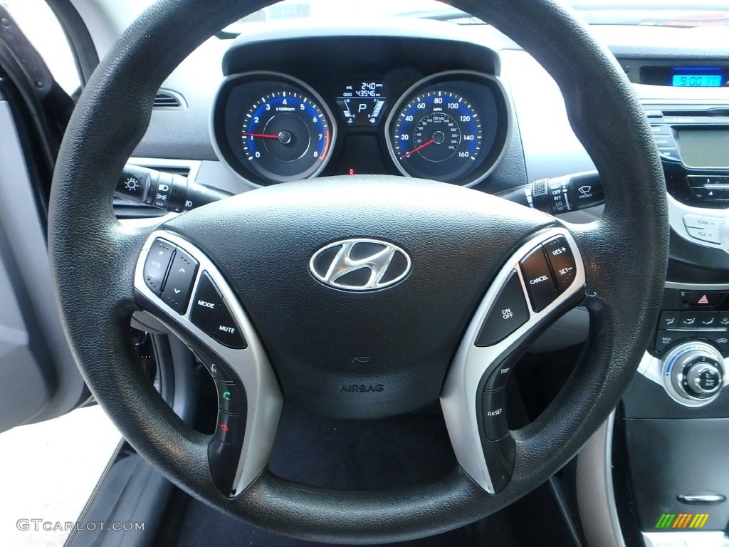 2012 Elantra GLS - Black Diamond / Gray photo #22