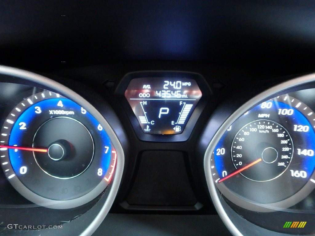 2012 Elantra GLS - Black Diamond / Gray photo #25