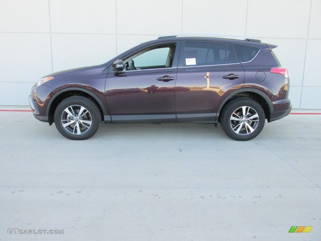 2016 RAV4 XLE - Black Currant Metallic / Black photo #6
