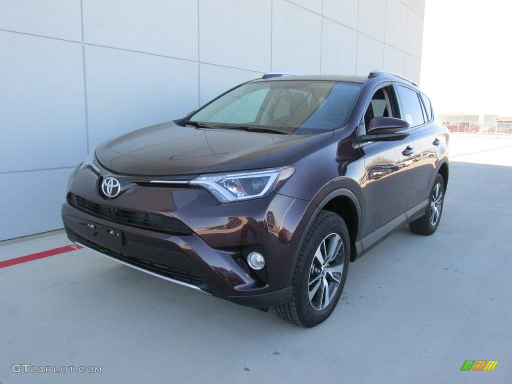 2016 RAV4 XLE - Black Currant Metallic / Black photo #7