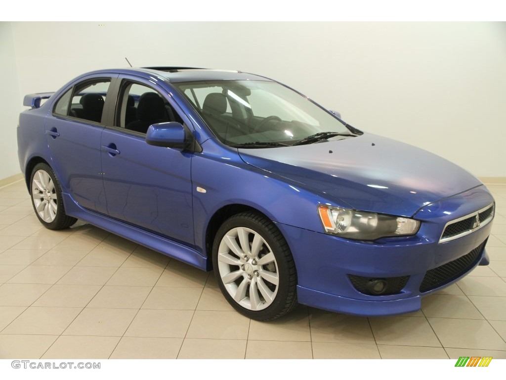 2010 Lancer GTS - Octane Blue Metallic / Black photo #1