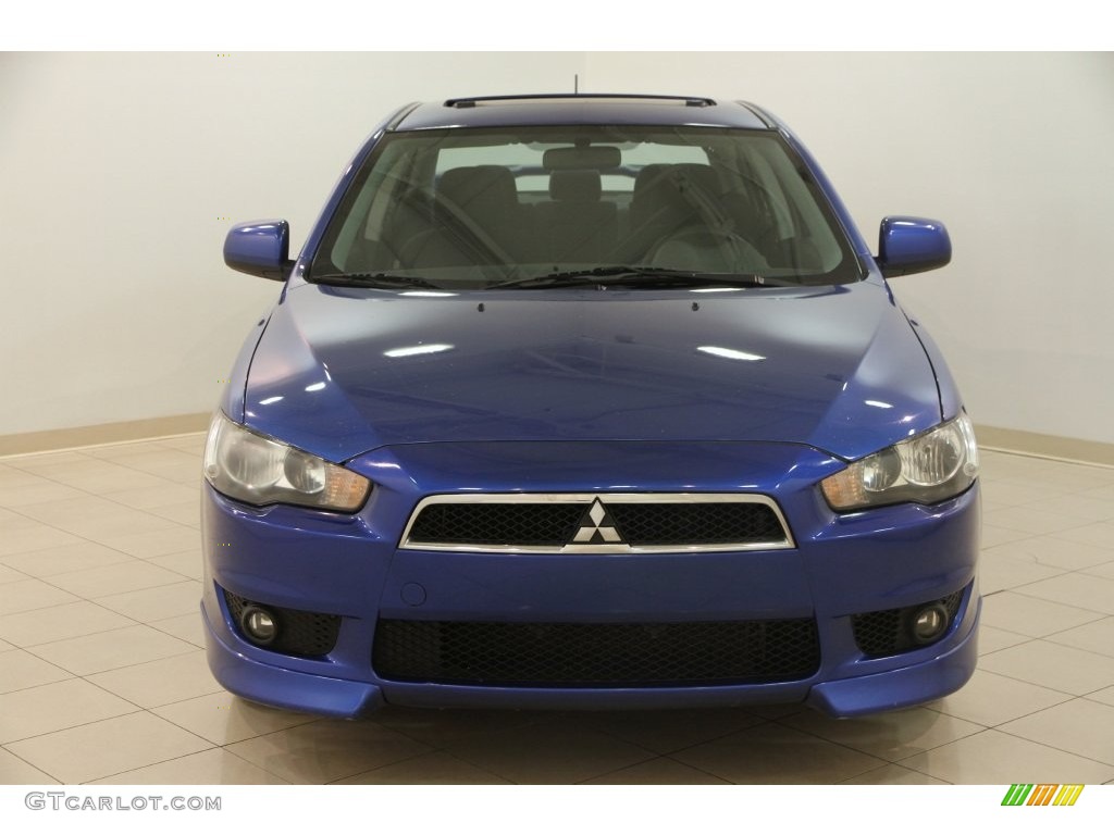2010 Lancer GTS - Octane Blue Metallic / Black photo #2