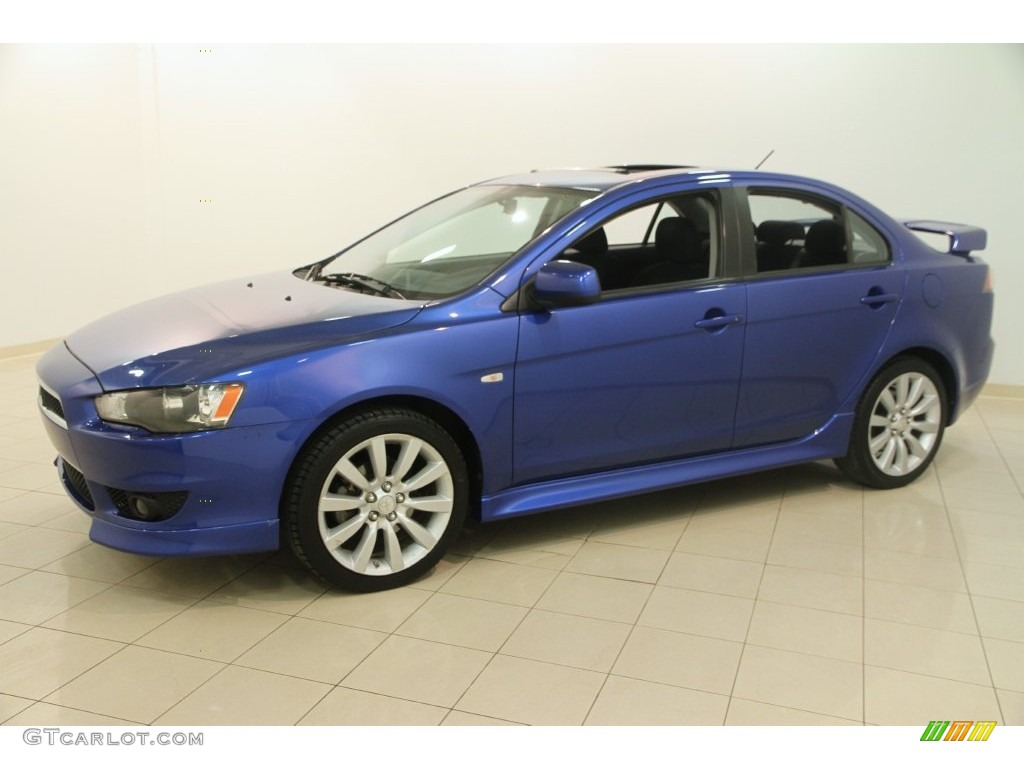 2010 Lancer GTS - Octane Blue Metallic / Black photo #3