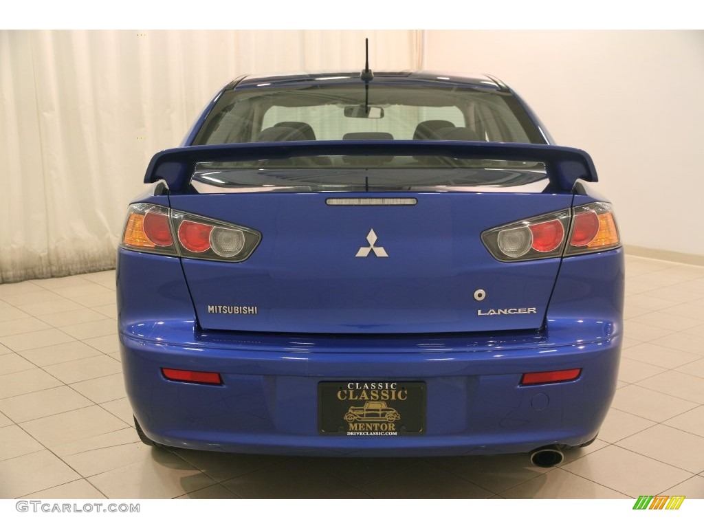 2010 Lancer GTS - Octane Blue Metallic / Black photo #14
