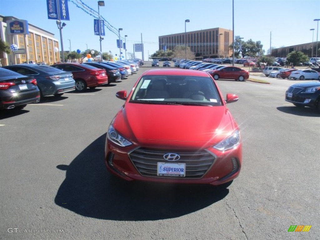 2017 Elantra Limited - Red / Beige photo #5