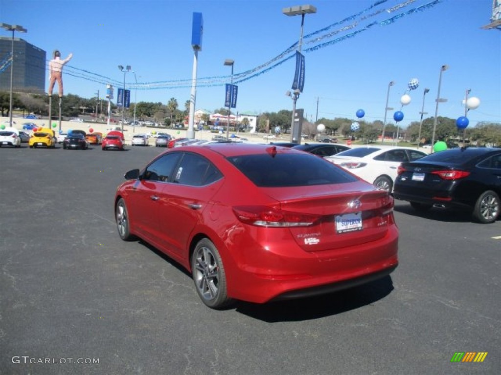 2017 Elantra Limited - Red / Beige photo #9