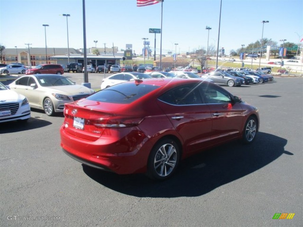 2017 Elantra Limited - Red / Beige photo #11