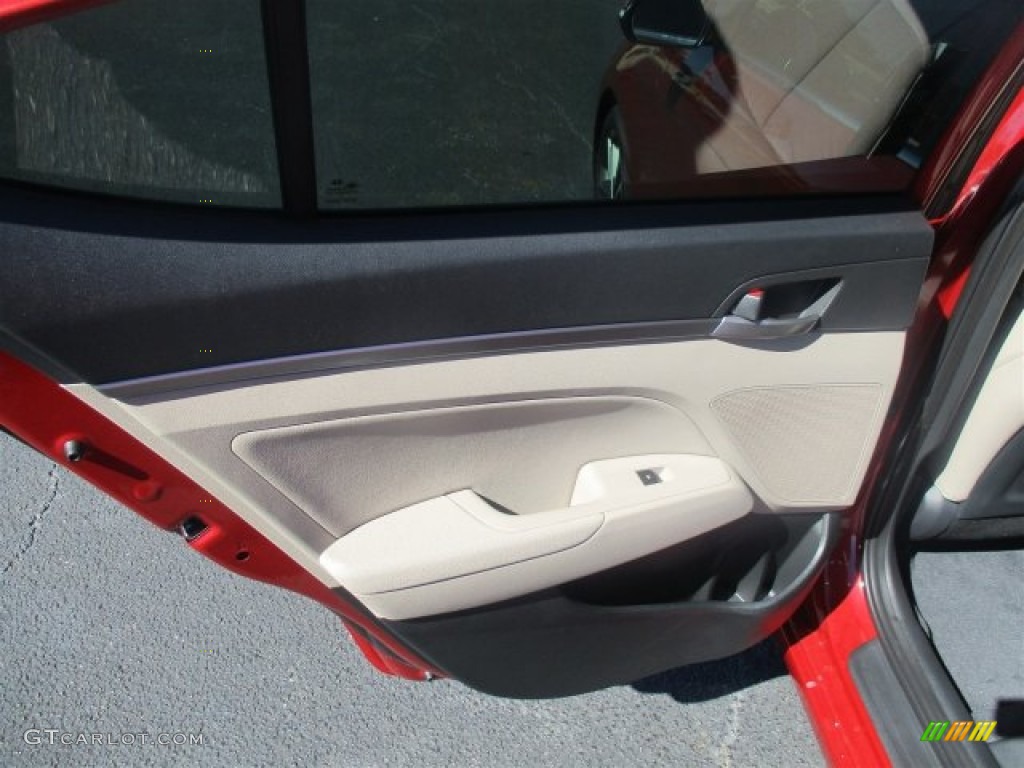2017 Elantra Limited - Red / Beige photo #20
