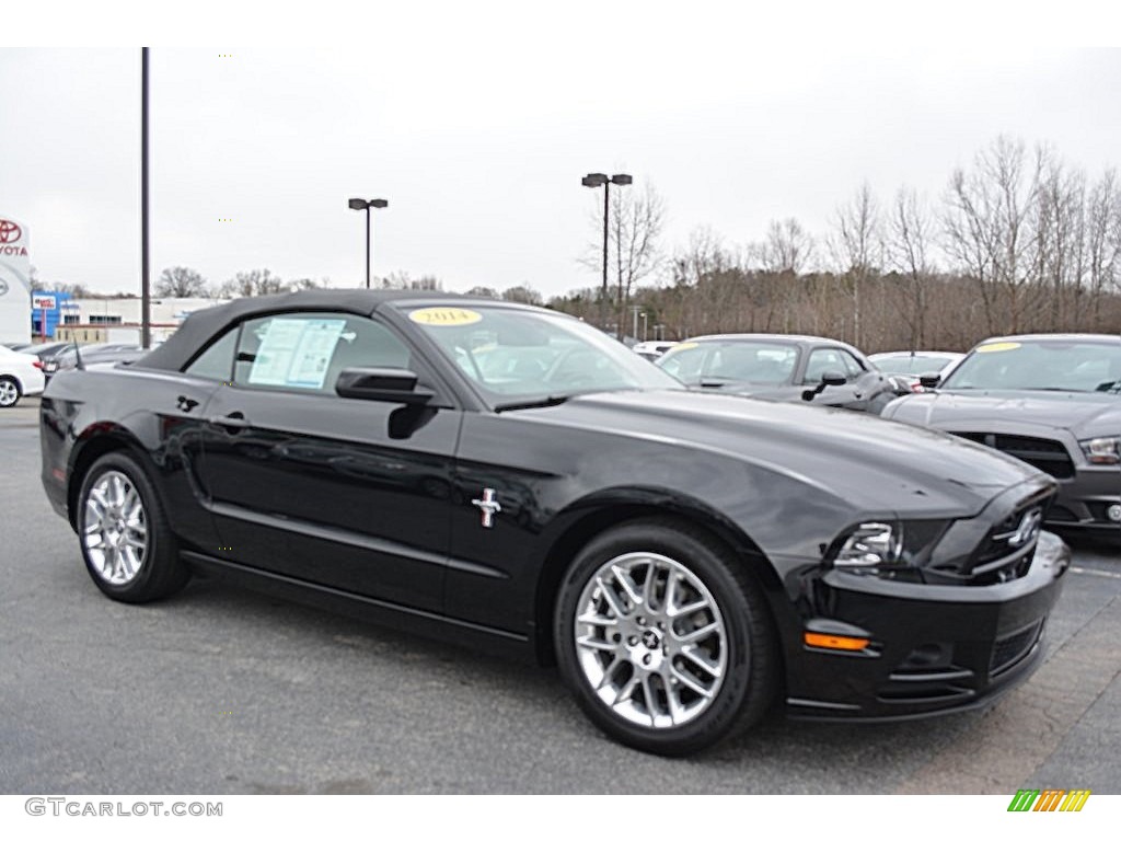 2014 Mustang V6 Premium Convertible - Black / Charcoal Black photo #1