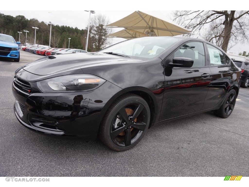 2016 Dart SXT Rallye Blacktop - Pitch Black / Black/Light Tungsten photo #1