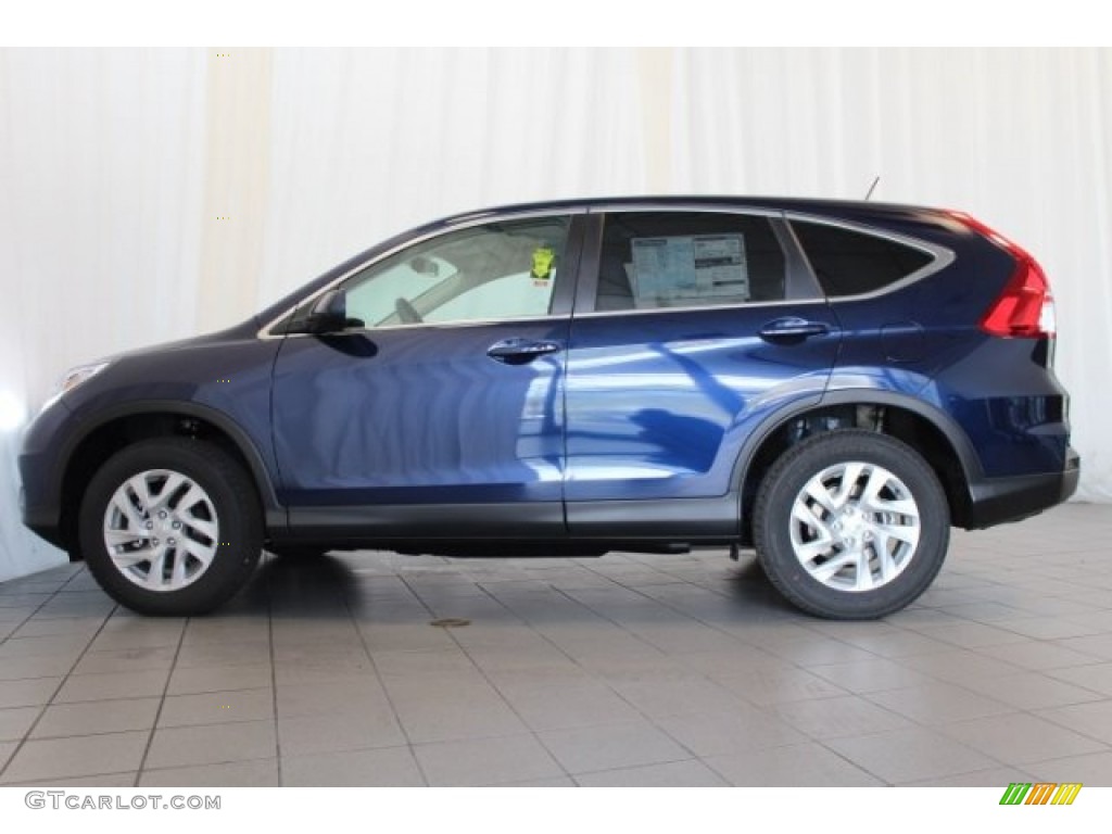 2016 CR-V EX - Obsidian Blue Pearl / Gray photo #5