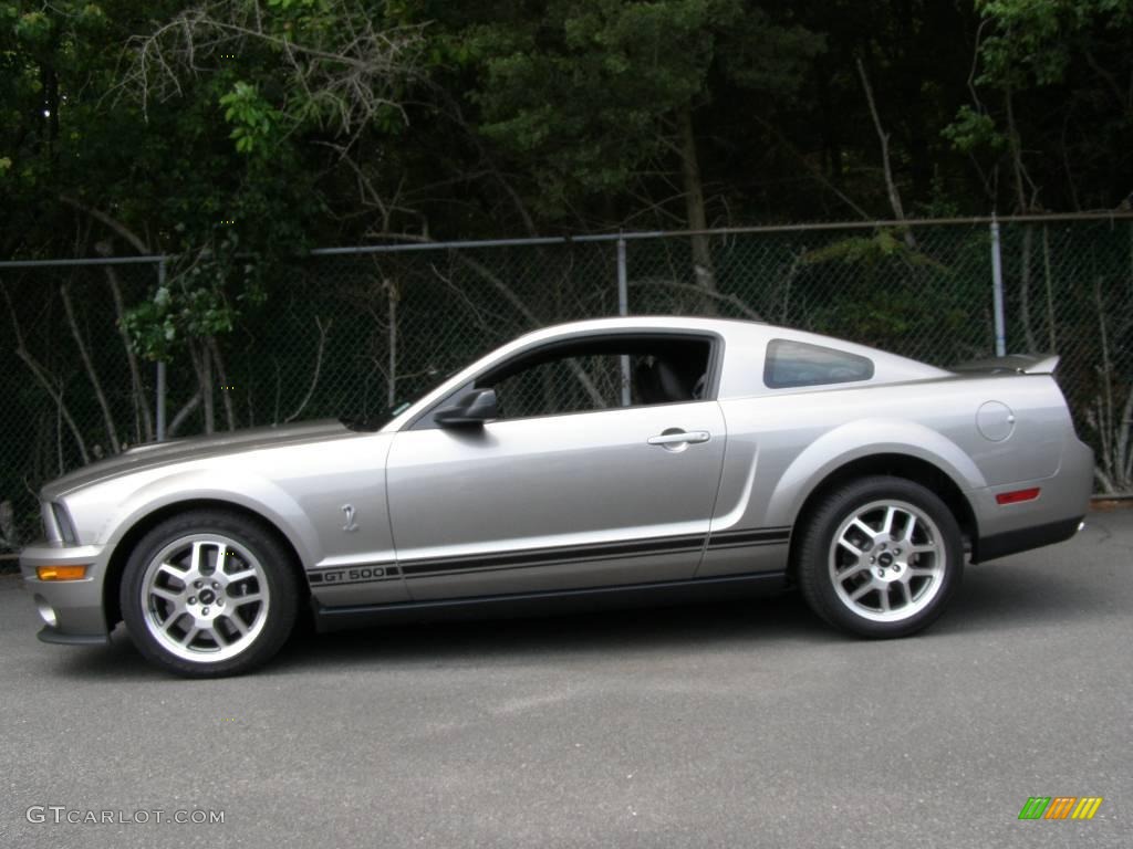 2008 Mustang Shelby GT500 Coupe - Vapor Silver Metallic / Black photo #3
