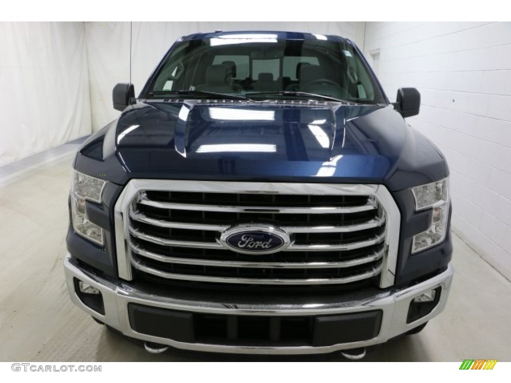 2016 F150 XLT SuperCrew 4x4 - Blue Jeans / Medium Earth Gray photo #2