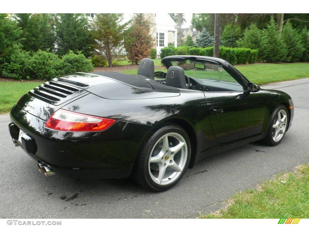 2006 911 Carrera Cabriolet - Black / Black photo #6