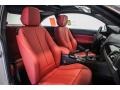2016 BMW 2 Series Coral Red Interior Front Seat Photo