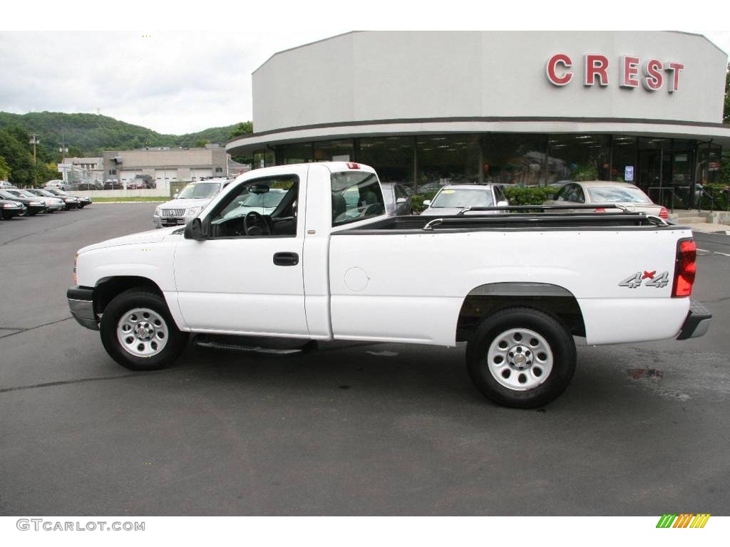 2005 Silverado 1500 Regular Cab 4x4 - Summit White / Dark Charcoal photo #9