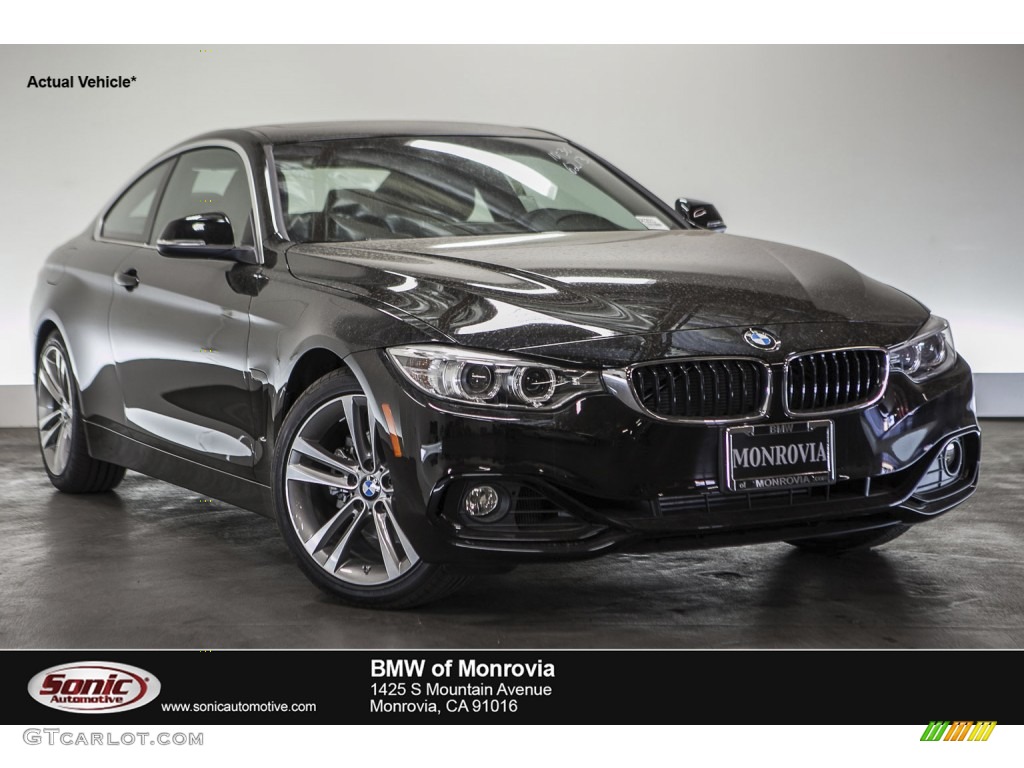 2016 4 Series 428i Coupe - Jet Black / Black photo #1