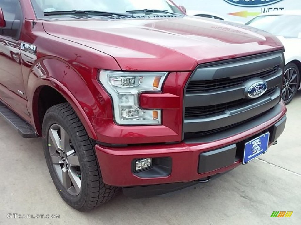 2016 F150 Lariat SuperCrew 4x4 - Ruby Red / Black photo #28