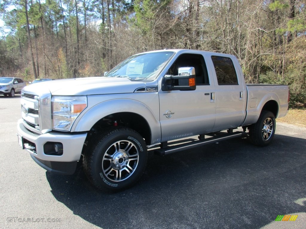 2016 F250 Super Duty Platinum Crew Cab 4x4 - Ingot Silver Metallic / Platinum Black photo #13