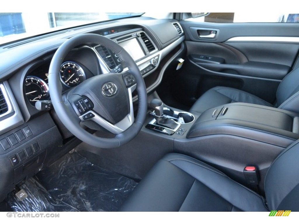 Black Interior 2016 Toyota Highlander XLE AWD Photo #110705791