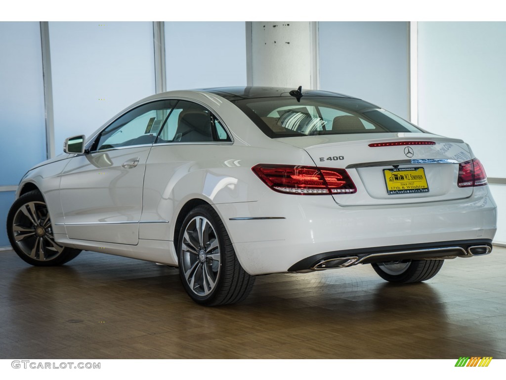 2016 E 400 Coupe - Polar White / Natural Beige/Black photo #3