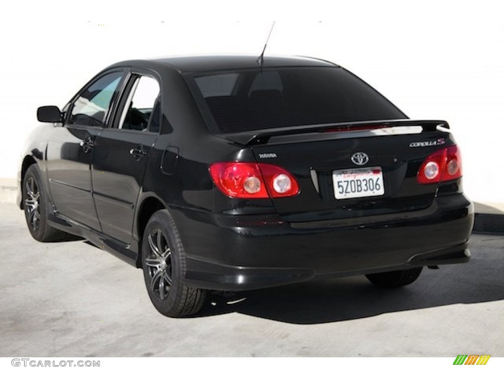 2007 Corolla S - Black Sand Pearl / Dark Charcoal photo #2