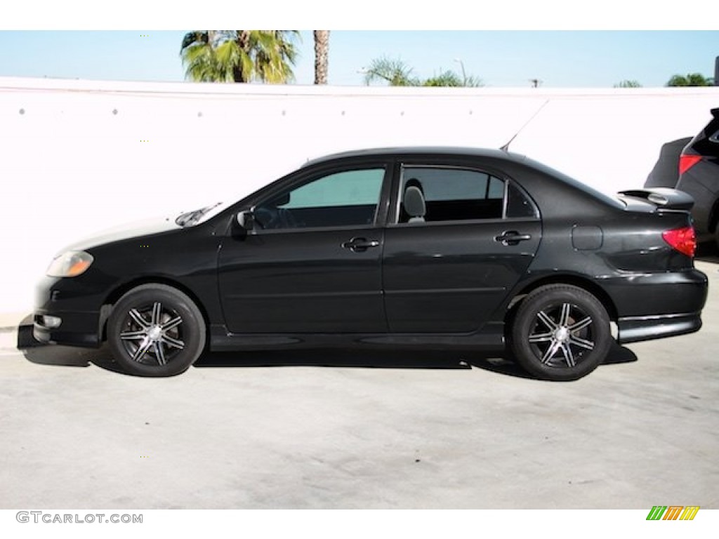 2007 Corolla S - Black Sand Pearl / Dark Charcoal photo #8