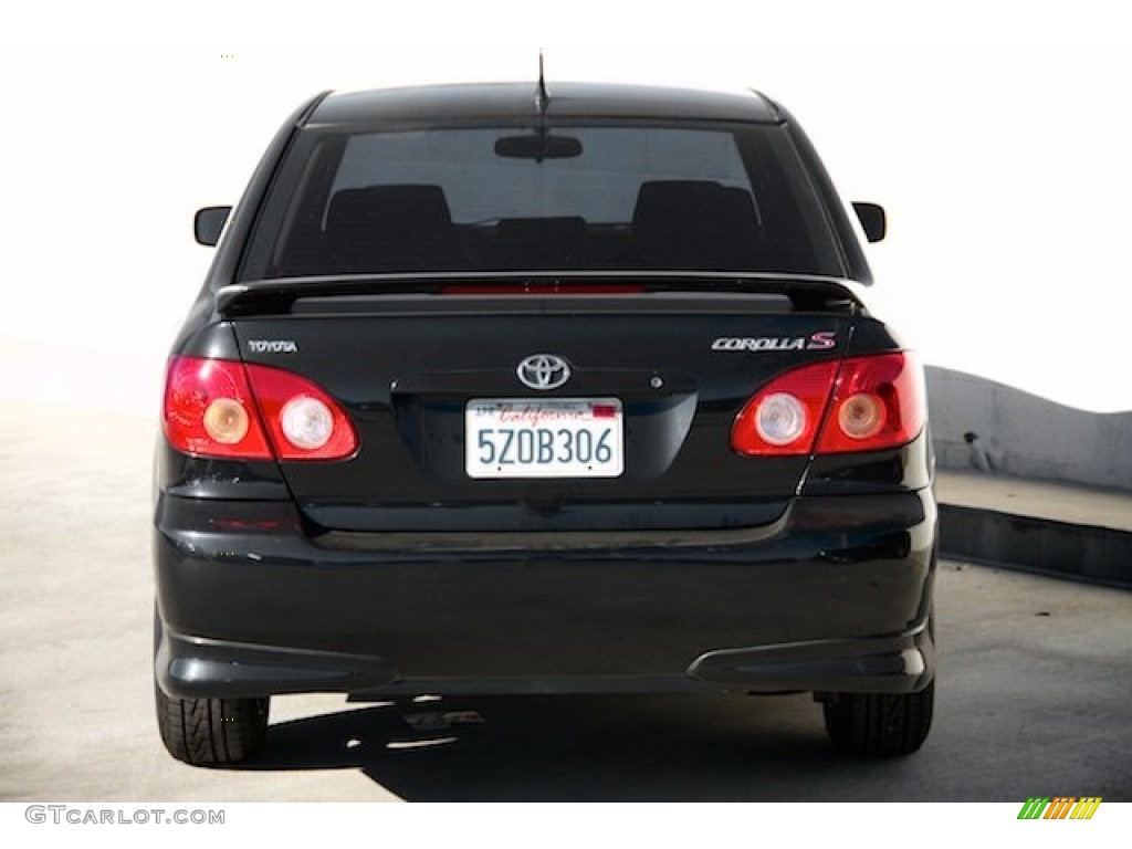 2007 Corolla S - Black Sand Pearl / Dark Charcoal photo #9