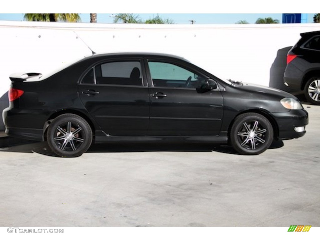2007 Corolla S - Black Sand Pearl / Dark Charcoal photo #10