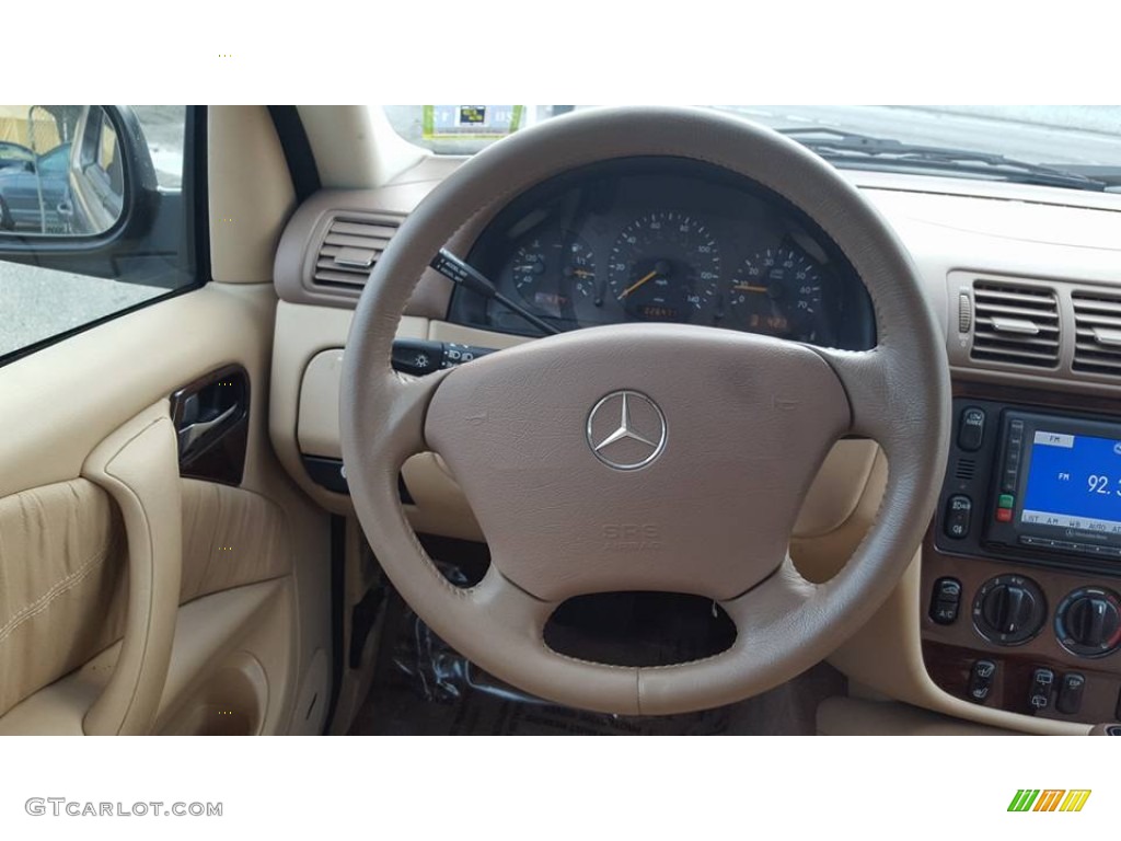 2001 Mercedes-Benz ML 320 4Matic Java Steering Wheel Photo #110707738