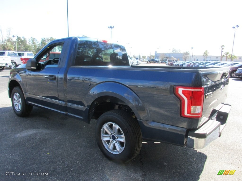 2016 F150 XLT Regular Cab 4x4 - Blue Jeans / Medium Earth Gray photo #7