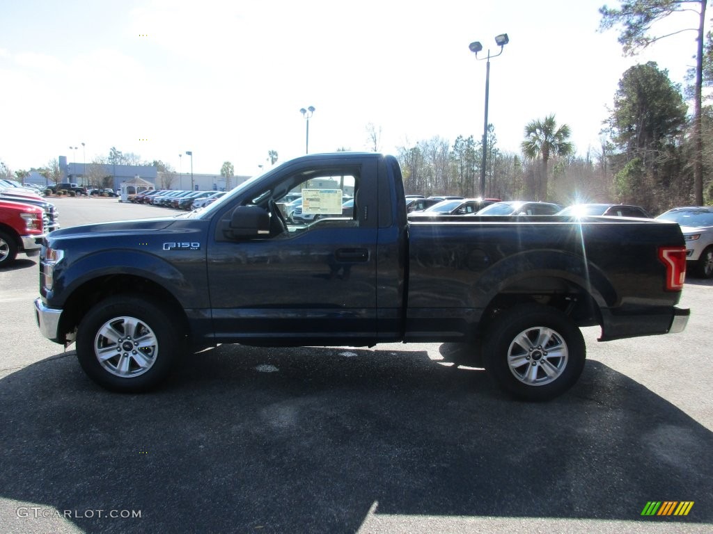2016 F150 XLT Regular Cab 4x4 - Blue Jeans / Medium Earth Gray photo #8