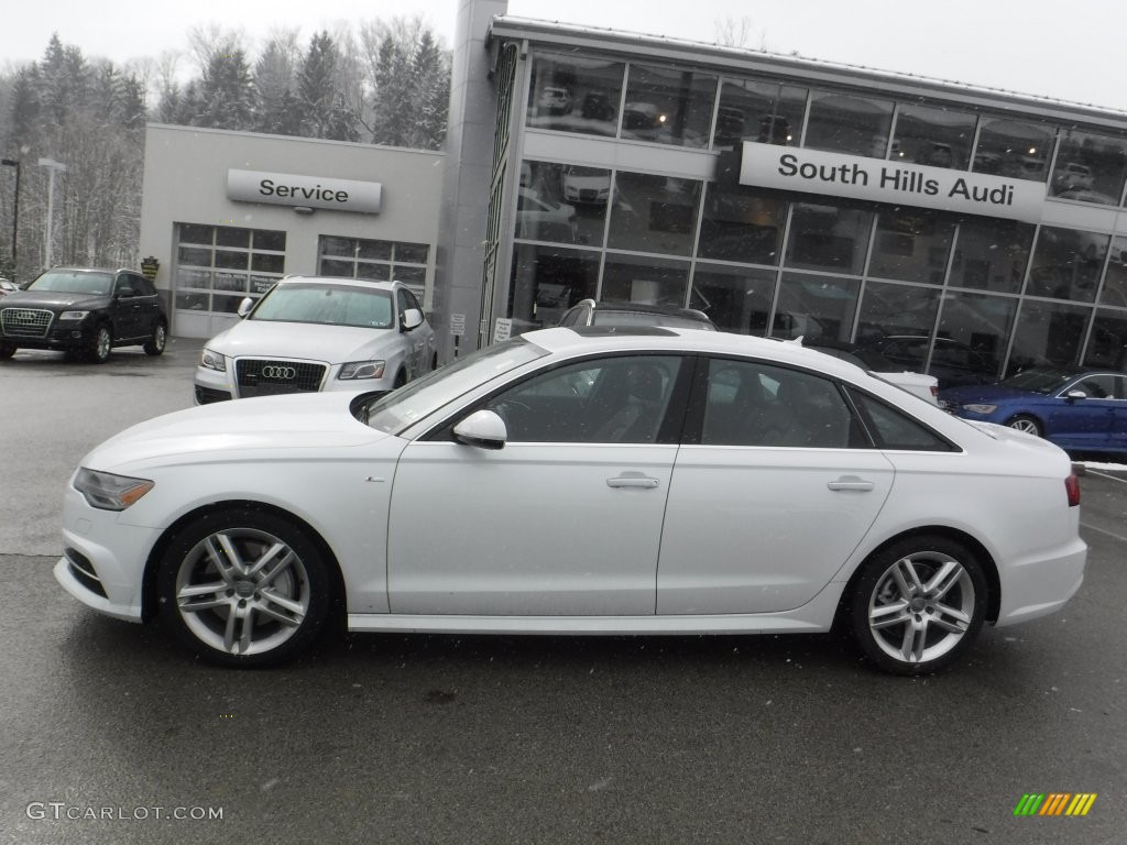 2016 A6 2.0 TFSI Premium Plus quattro - Glacier White Metallic / Black photo #2