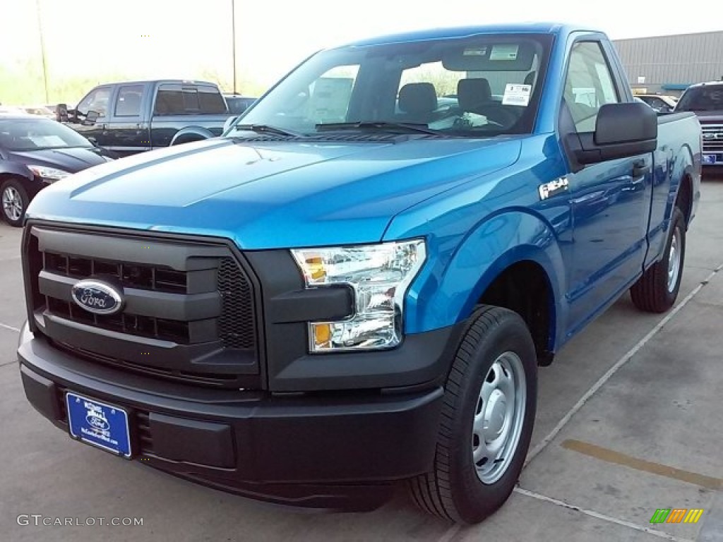 2016 F150 XL Regular Cab - Blue Flame / Medium Earth Gray photo #8