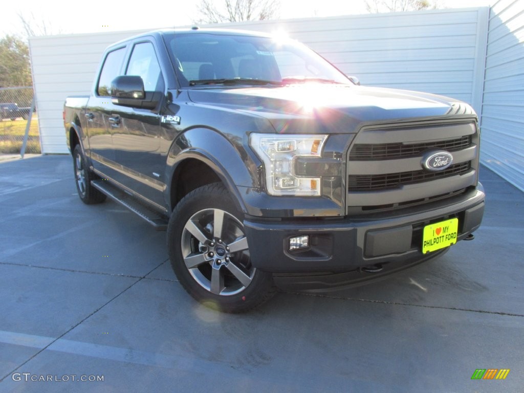 2016 F150 Lariat SuperCrew 4x4 - Lithium Gray / Black photo #1