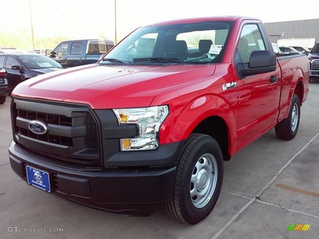 2016 F150 XL Regular Cab - Race Red / Medium Earth Gray photo #8