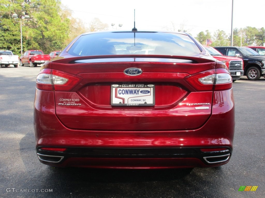 2016 Fusion Titanium - Ruby Red Metallic / Charcoal Black photo #4