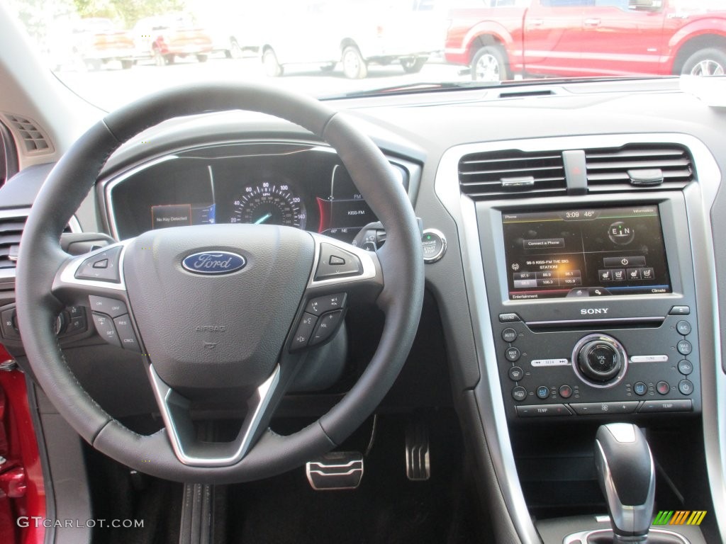 2016 Fusion Titanium - Ruby Red Metallic / Charcoal Black photo #21