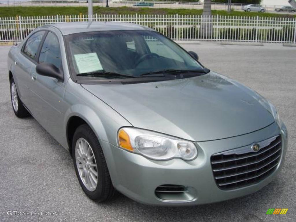 2004 Sebring LX Sedan - Satin Jade Pearl / Dark Slate Gray photo #1