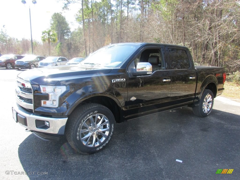 2016 F150 Platinum SuperCrew 4x4 - Shadow Black / Platinum Brunello photo #12